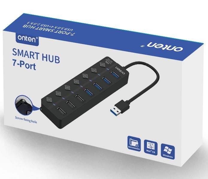 ONTEN OTN-5307 HUB(4+3)/USB 7-Port HUB