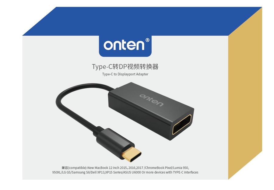 ONTEN OTN-9528 Type- C to DP Adapter