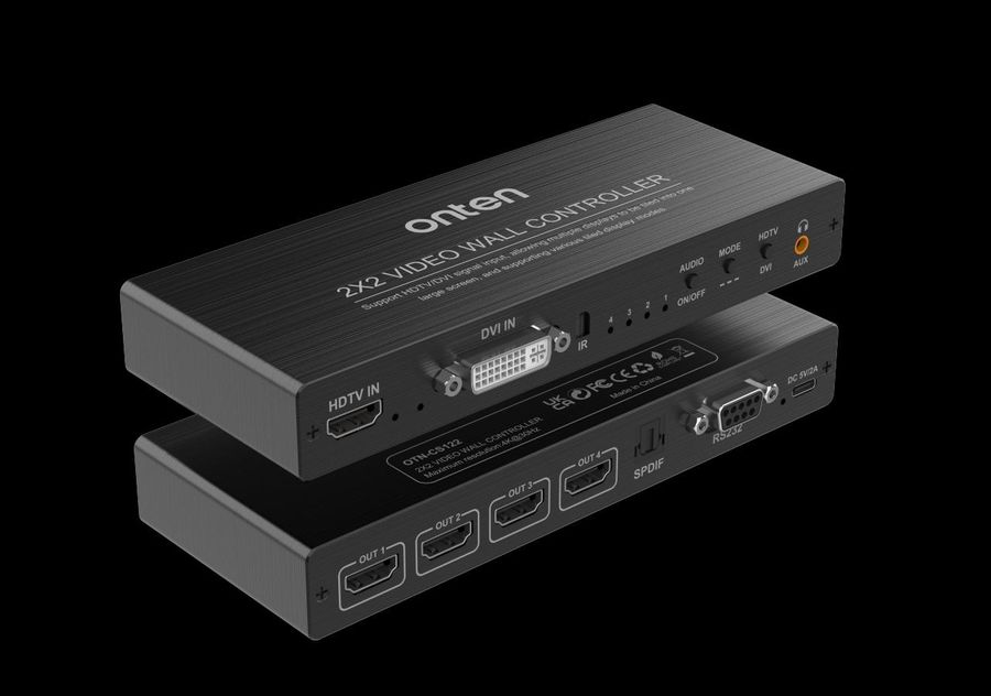 ONTEN OTN-CS122 2x2 HDMI 1.4 VIDEO WALL CONTROLLER 4K@30Hz 2x2 HDMI 1.4
