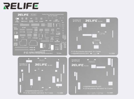 RELIFE RL-044 IP LCD Screen Repair Steel Stencil Set