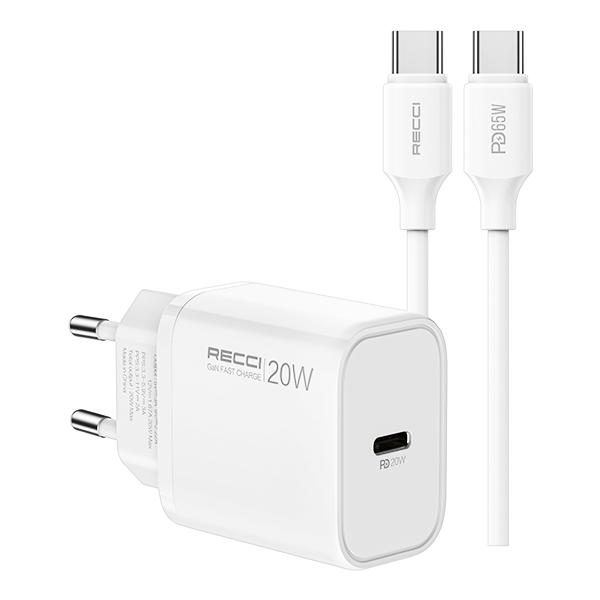 RECCI RC129ECC 20W GAN fast charger set EU PLUG