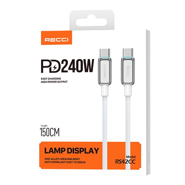 RECCI RS42CC PD240W Fast Charging LED display data cable